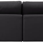 Comfy 156" Vegan Leather Upholstered 4pc. Armless Modular Sofa