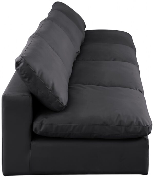 Comfy 156" Vegan Leather Upholstered 4pc. Armless Modular Sofa