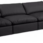 Comfy 158" Vegan Leather Upholstered 4pc. Modular Sofa