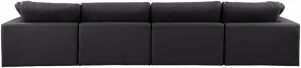 Comfy 158" Vegan Leather Upholstered 4pc. Modular Sofa