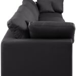 Comfy 158" Vegan Leather Upholstered 4pc. Modular Sofa