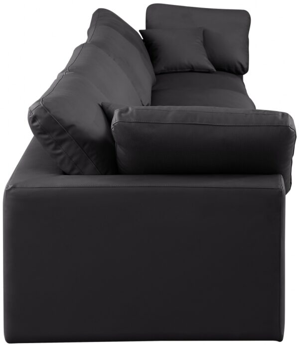 Comfy 158" Vegan Leather Upholstered 4pc. Modular Sofa