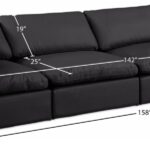 Comfy 158" Vegan Leather Upholstered 4pc. Modular Sofa