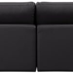 Comfy 78" Vegan Leather Upholstered 2pc. Armless Modular Loveseat