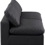 Comfy 78" Vegan Leather Upholstered 2pc. Armless Modular Loveseat