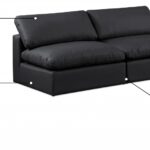 Comfy 78" Vegan Leather Upholstered 2pc. Armless Modular Loveseat