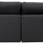 Comfy 80" Vegan Leather Upholstered 2pc. Modular Loveseat
