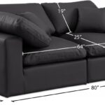 Comfy 80" Vegan Leather Upholstered 2pc. Modular Loveseat