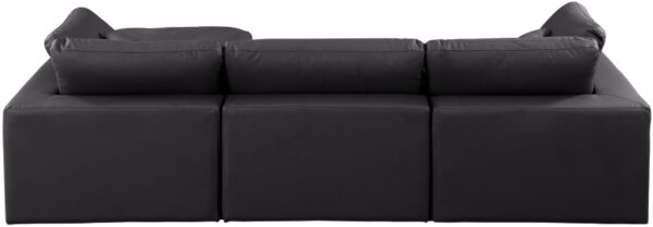 Comfy 119" Vegan Leather Upholstered 4pc. Modular Sectional