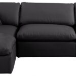 Comfy 119" Vegan Leather Upholstered 4pc. Modular Sectional