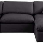 Comfy 119" Vegan Leather Upholstered 4pc. Modular Sectional