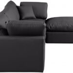 Comfy 119" Vegan Leather Upholstered 4pc. Modular Sectional