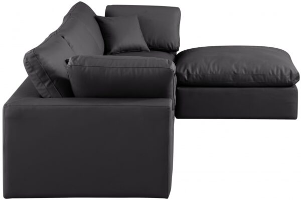 Comfy 119" Vegan Leather Upholstered 4pc. Modular Sectional