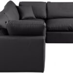 Comfy 119" Vegan Leather Upholstered 4pc. Modular Sectional