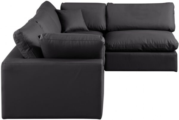 Comfy 119" Vegan Leather Upholstered 4pc. Modular Sectional