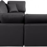 Comfy 119" Vegan Leather Upholstered 4pc. Modular Sectional