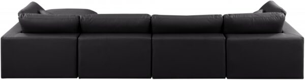 Comfy 158" Vegan Leather Upholstered 5pc. Modular Sectional