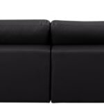 Comfy 158" Vegan Leather Upholstered 5pc. Modular Sectional