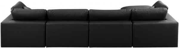 Comfy 158" Vegan Leather Upholstered 5pc. Modular Sectional