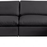 Comfy 158" Vegan Leather Upholstered 5pc. Modular Sectional