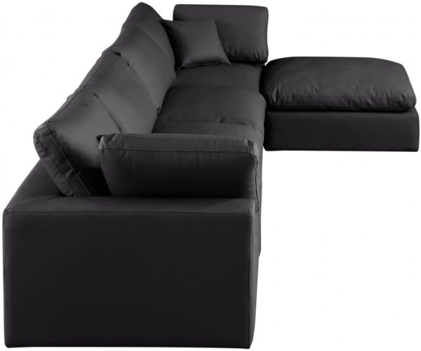Comfy 158" Vegan Leather Upholstered 5pc. Modular Sectional