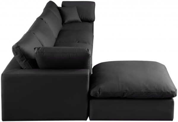 Comfy 158" Vegan Leather Upholstered 5pc. Modular Sectional