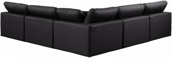 Comfy 118" Vegan Leather Upholstered 5pc. Modular Sectional