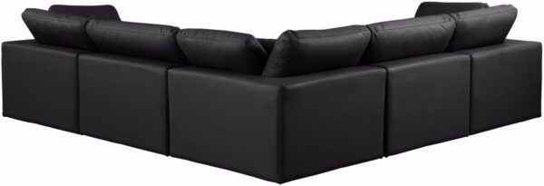 Comfy 119" Vegan Leather Upholstered 5pc. Modular Sectional