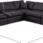 Comfy 119" Vegan Leather Upholstered 5pc. Modular Sectional