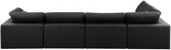 Comfy 158" Vegan Leather Upholstered 5pc. Modular Sectional