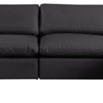 Comfy 158" Vegan Leather Upholstered 5pc. Modular Sectional