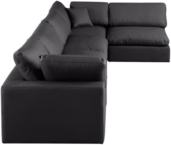 Comfy 158" Vegan Leather Upholstered 5pc. Modular Sectional