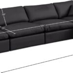 Comfy 158" Vegan Leather Upholstered 5pc. Modular Sectional