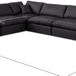Comfy 158" Vegan Leather Upholstered 6pc. Modular Sectional