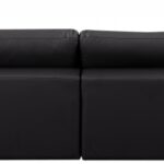 Comfy 158" Vegan Leather Upholstered 6pc. Modular Sectional