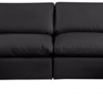 Comfy 158" Vegan Leather Upholstered 6pc. Modular Sectional