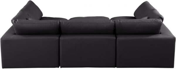 Comfy 119" Vegan Leather Upholstered 6pc. Modular Sectional
