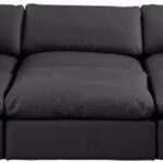 Comfy 119" Vegan Leather Upholstered 6pc. Modular Sectional