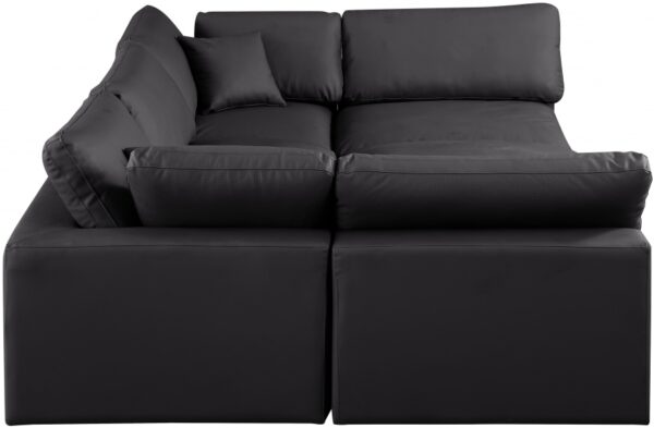 Comfy 119" Vegan Leather Upholstered 6pc. Modular Sectional