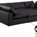 Comfy 119" Vegan Leather Upholstered 6pc. Modular Sectional