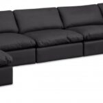 Comfy 197" Vegan Leather Upholstered 7pc. Modular Sectional