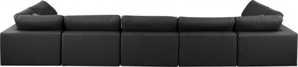 Comfy 197" Vegan Leather Upholstered 7pc. Modular Sectional