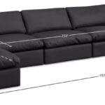 Comfy 197" Vegan Leather Upholstered 7pc. Modular Sectional