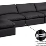 Comfy 197" Vegan Leather Upholstered 7pc. Modular Sectional