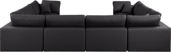 Comfy 158" Vegan Leather Upholstered 8pc. Modular Sectional