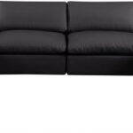 Comfy 158" Vegan Leather Upholstered 8pc. Modular Sectional