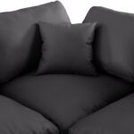 Comfy 158" Vegan Leather Upholstered 8pc. Modular Sectional