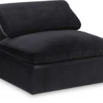 Comfy Velvet Upholstered Armless Modular Chair