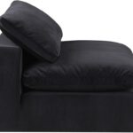 Comfy Velvet Upholstered Armless Modular Chair