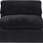 Comfy Velvet Upholstered Armless Modular Chair